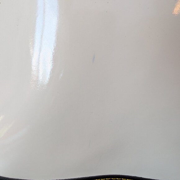 Dooney & Bourke Patent Leather Dome Satchel – Ivory & Black with Heart Charm - Picture 12 of 17